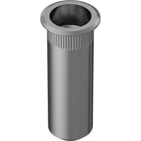 BSC PREFERRED Zinc-Plated Steel Heavy-Duty Rivet Nut Closed End 1/4-20 Thread .027-.165 Material Thick, 10PK 98280A410